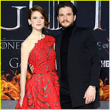 Rose Leslie and Kit Harington at Game of Thrones premiere